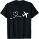 Airplane Heart T-Shirt - T-Shirt | Black