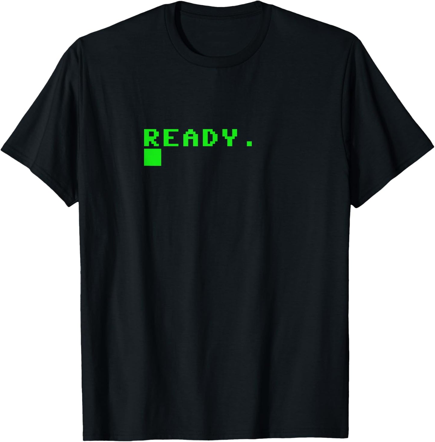 Ready C64 Home Computer 80's Retro Gamer Coder Memento Gift T-Shirt - T-Shirt | Black