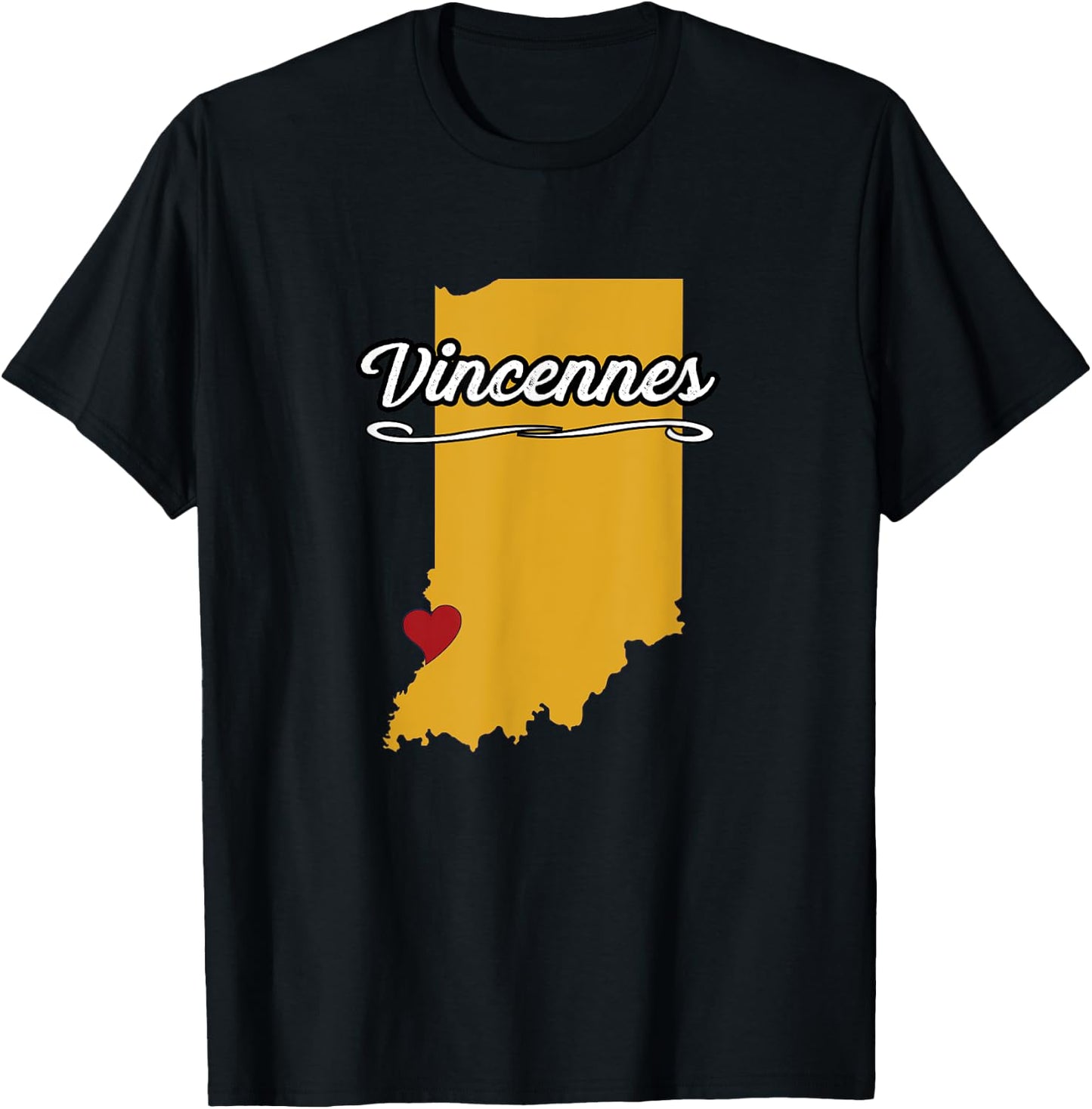 City of Vincennes Indiana | Hoosier Novelty Merch Gift T-Shirt - T-Shirt | Black