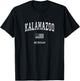 Kalamazoo Michigan MI Vintage American Flag Women Kids Men T-Shirt - T-Shirt | Black