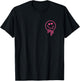 Melting Pink Heart Eyes Smile Face Melted Retro Happy Face T-Shirt - T-Shirt | Black