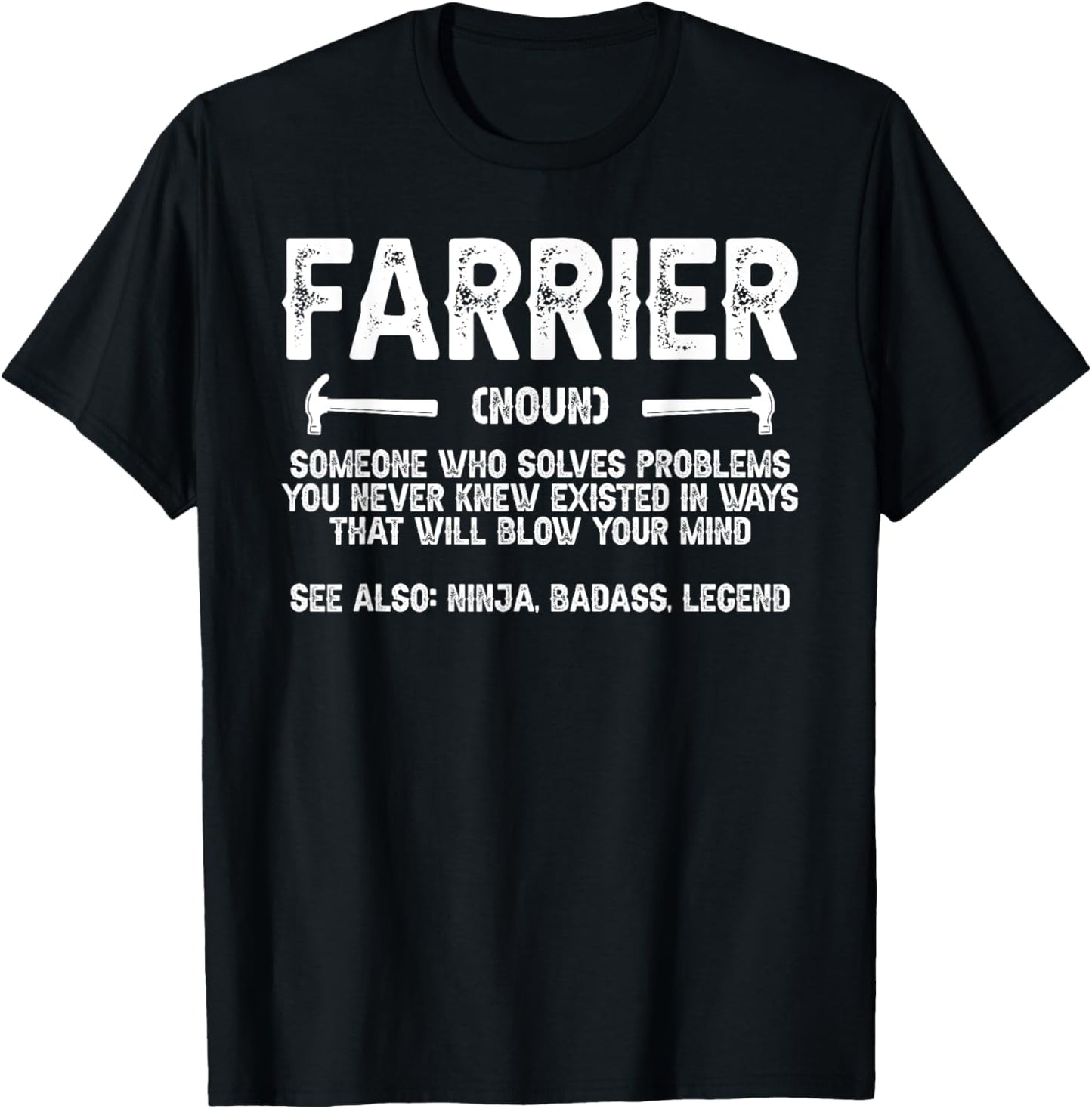 Farrier Definition Horseshoer Farriers Farriery , Small T-Shirt - T-Shirt | Black