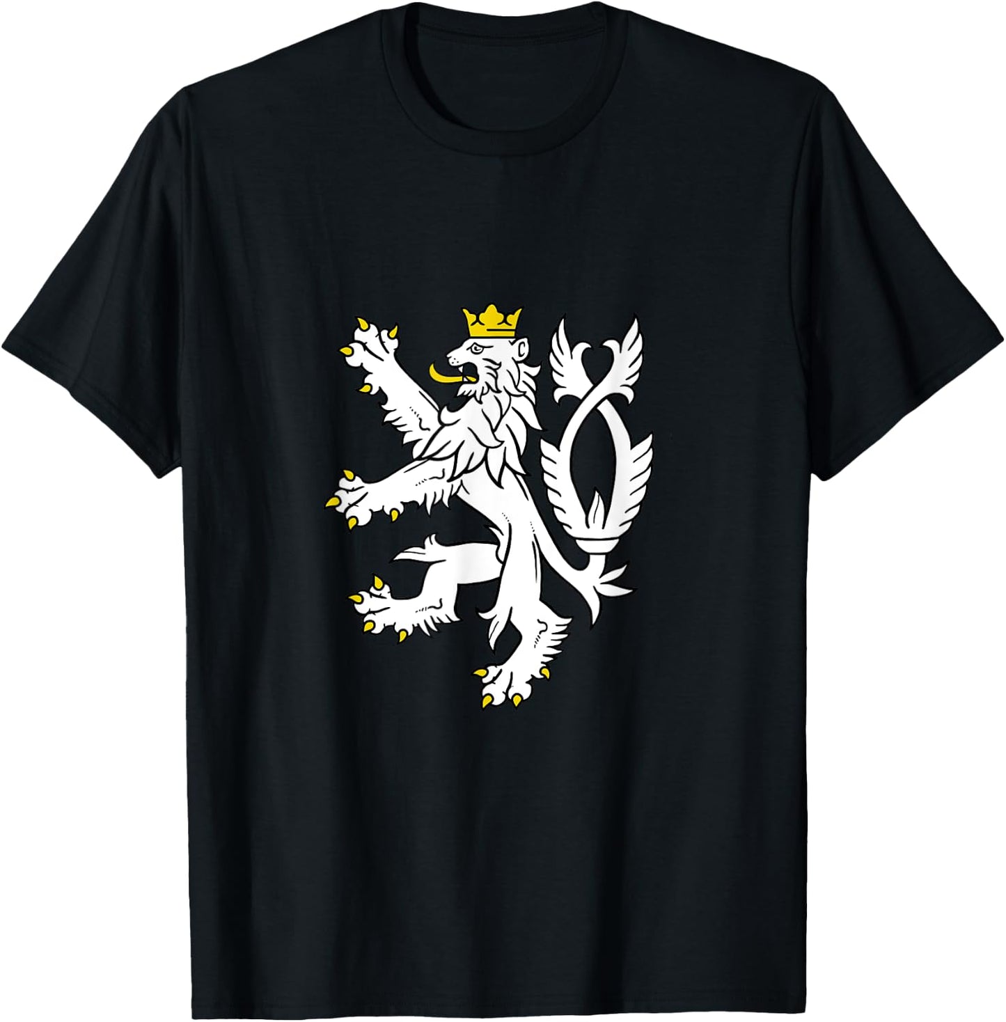 Czech Republic Coat Of Arms Shirt Bohemian Lion Symbol T-Shirt - T-Shirt | Black