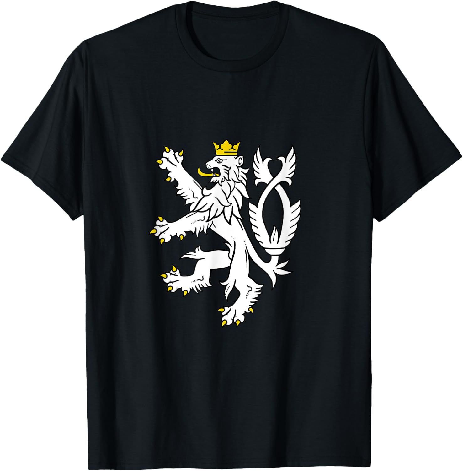 Czech Republic Coat Of Arms Shirt Bohemian Lion Symbol T-Shirt - T-Shirt | Black