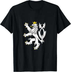 Czech Republic Coat Of Arms Shirt Bohemian Lion Symbol T-Shirt - T-Shirt | Black