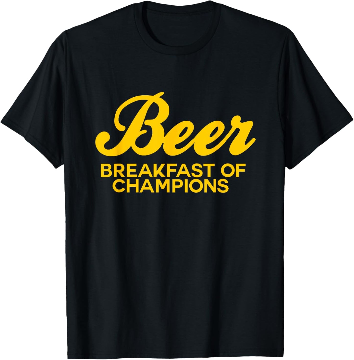 Beer Breakfast of Champions vintage inspired Funny T-Shirt - T-Shirt | Black