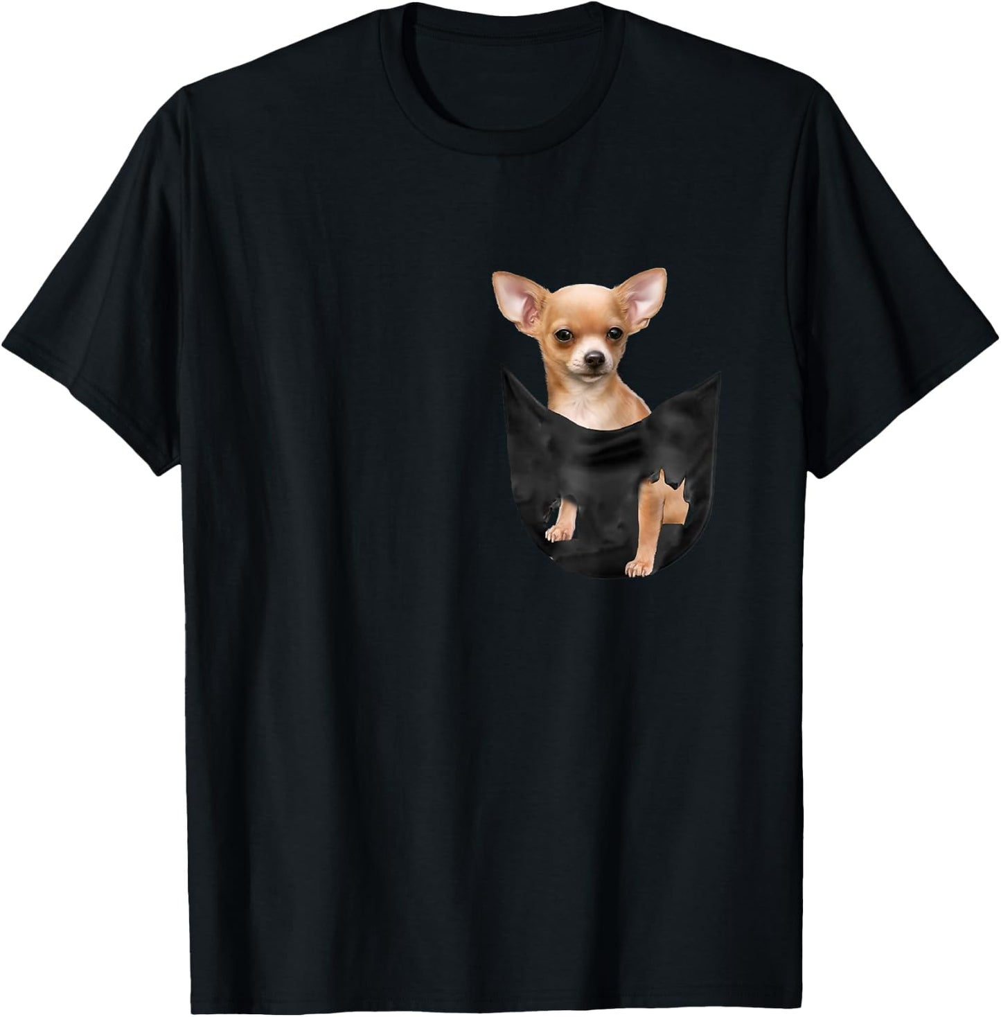 Gift Cute Dogs Lovers -Adults Cute Chihuahua In Your Pocket Christmas Black Small Classic Fit Short Sleeve T-Shirt - T-Shirt | Black