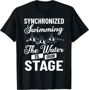 Synchronized Swimming Artistic Swimming Synchronized Swimmer T-Shirt - T-Shirt | Black