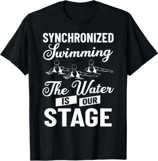 Synchronized Swimming Artistic Swimming Synchronized Swimmer T-Shirt - T-Shirt | Black