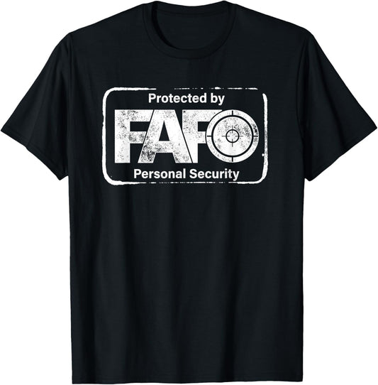 Funny F FAFO Around and Find Out - Gun Advocate Lover T-Shirt - T-Shirt | Black