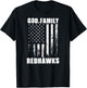 Central Square Redhawks God. Family. Vintage USA Flag T-Shirt - T-Shirt | Black