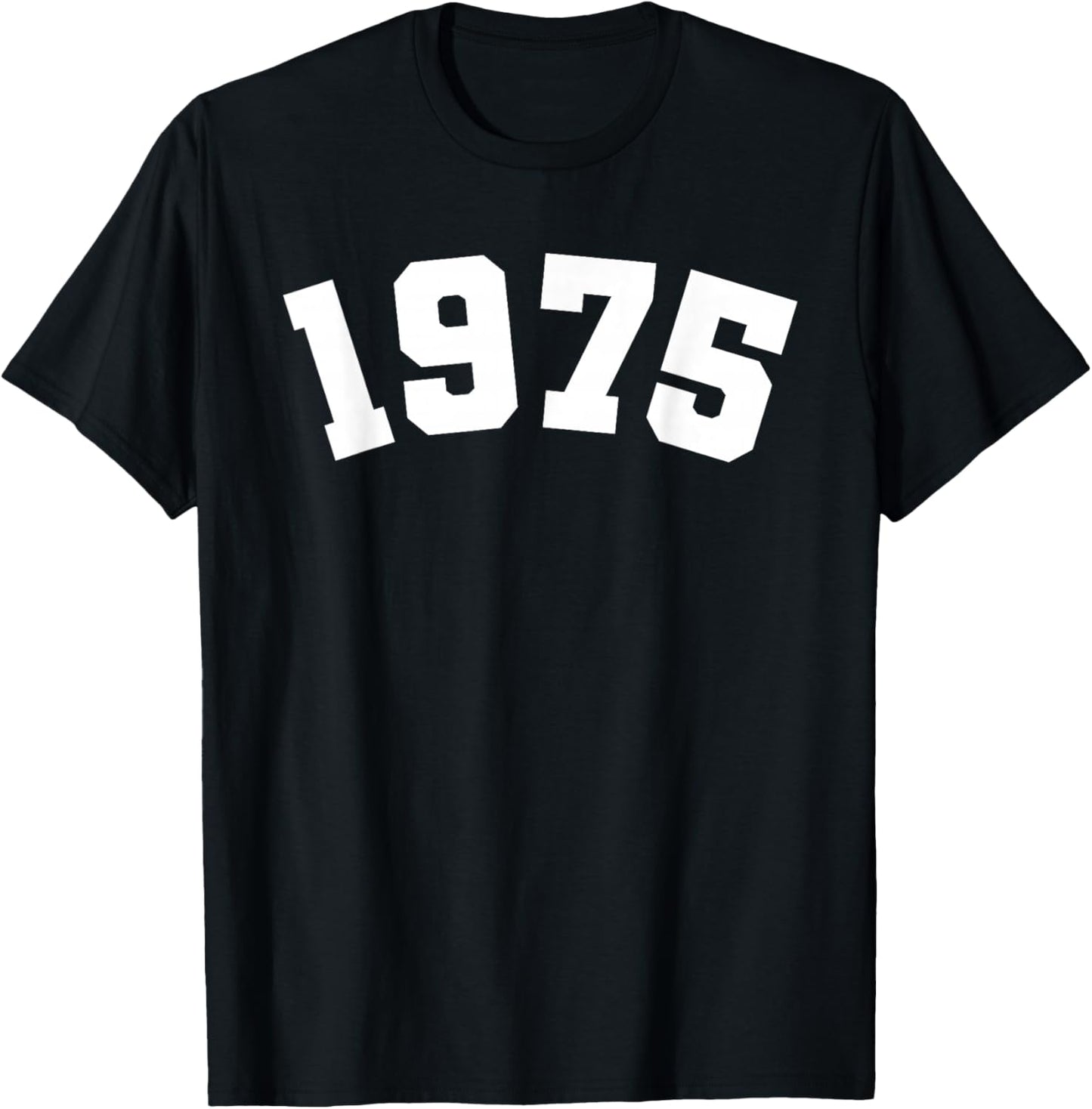Classic 1975 Varsity Vintage College Style 49th Birthday T-Shirt - T-Shirt | Black