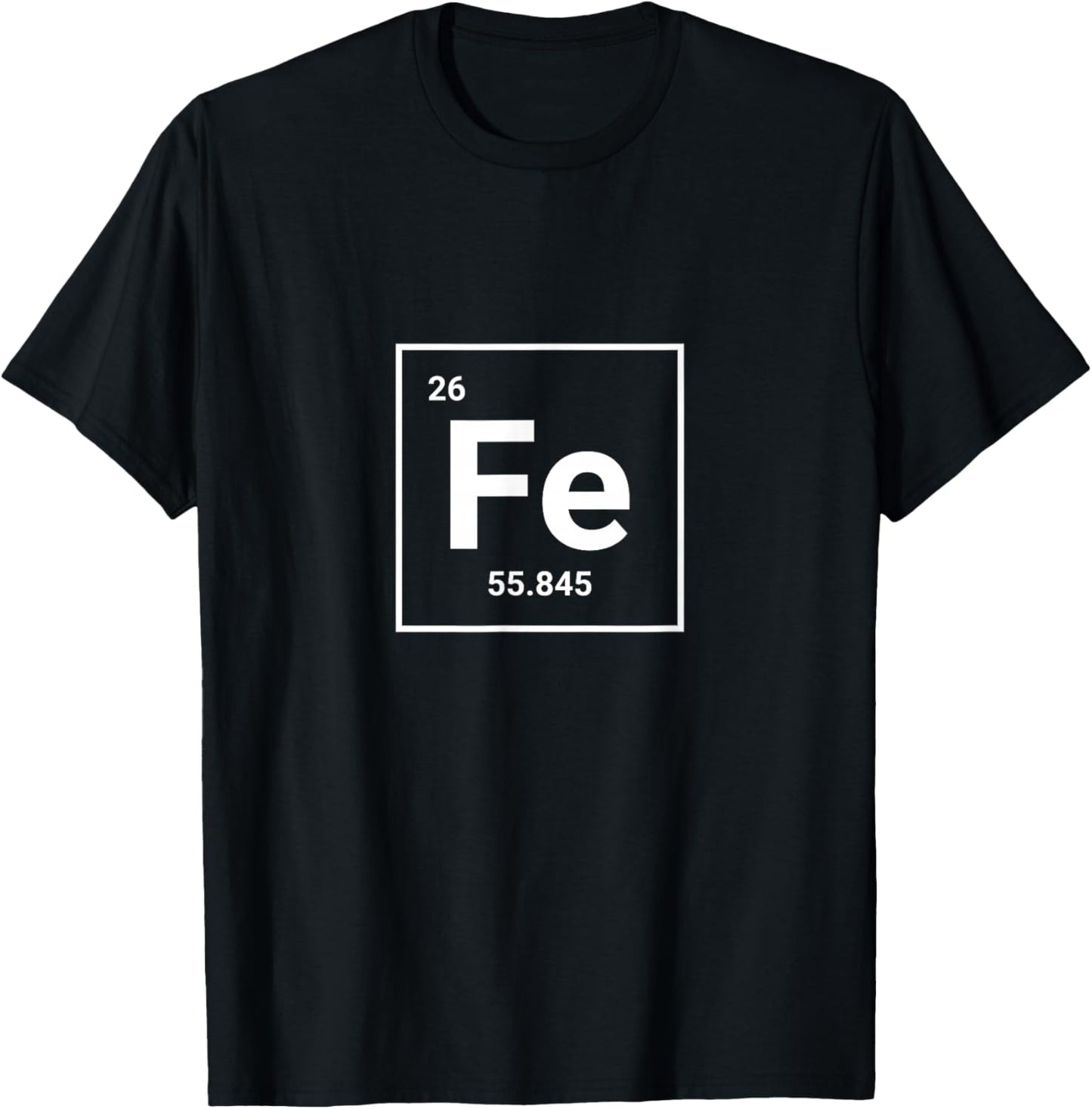 Iron Periodic Table Elements Sign Graphic Fe T-Shirt - T-Shirt | Black