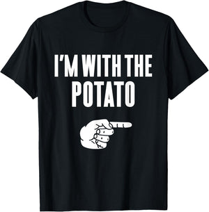 I'm With The Potato Funny Halloween Couple Costume Gift T-Shirt - T-Shirt | Black