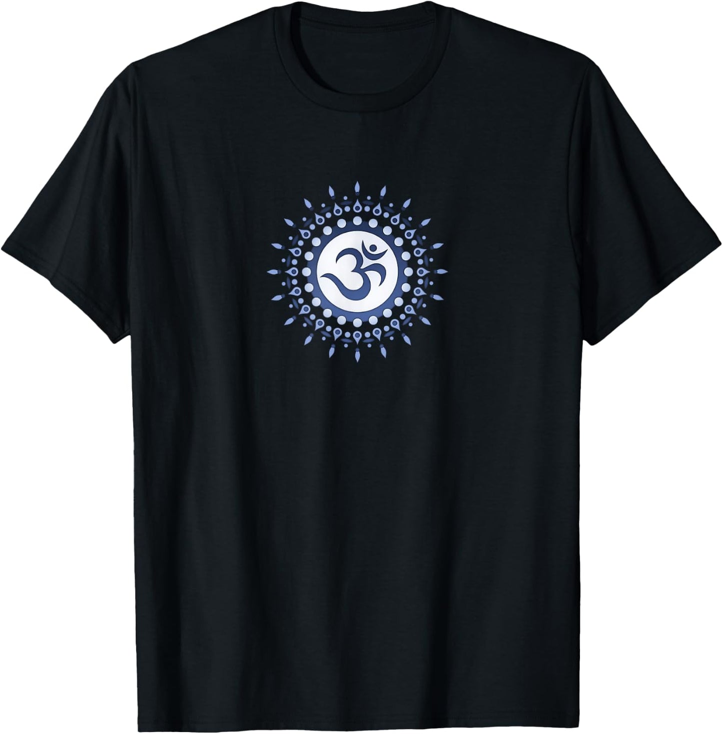 Om Mantra Sun Yoga Symbol Mandala T-Shirt - T-Shirt | Black