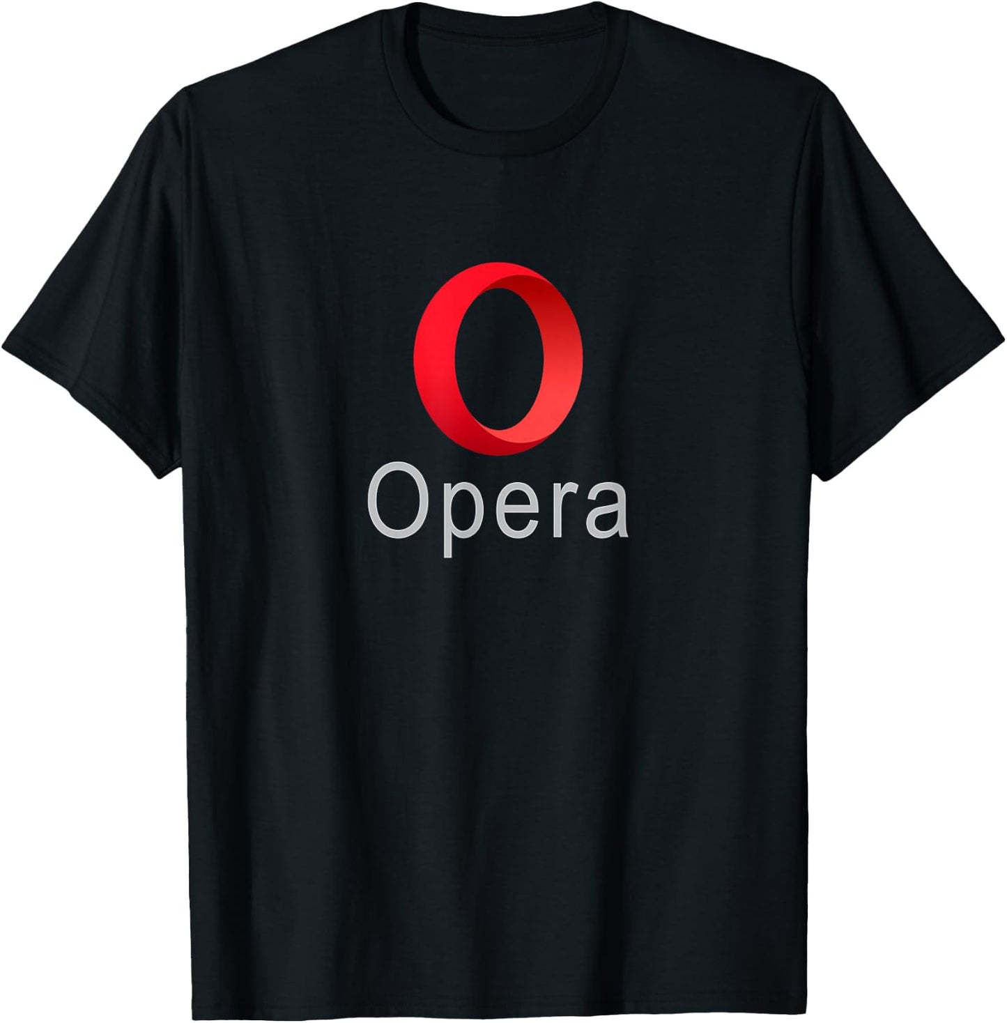 Opera Browser with Logo Fast Security web T-Shirt - T-Shirt | Black