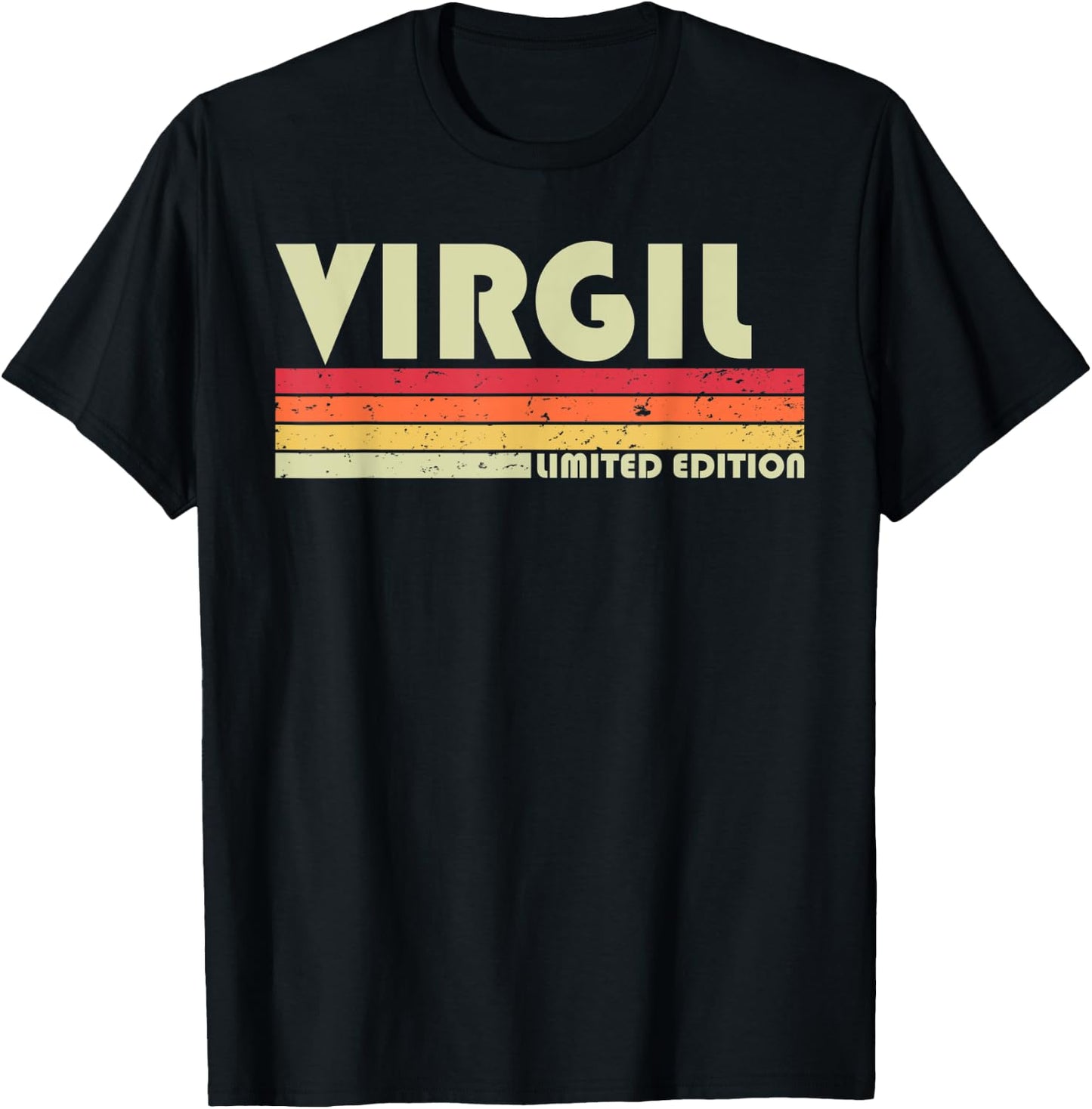 VIRGIL Gift Name Personalized Funny Retro Vintage Birthday T-Shirt - T-Shirt | Black