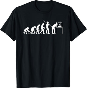 Funny 3D Printing Evolution 3D Printer Joke Gift T-Shirt - T-Shirt | Black