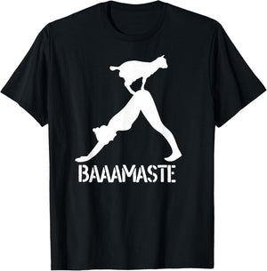 Funny Baamaste Goat Yoga T-Shirt - T-Shirt | Black