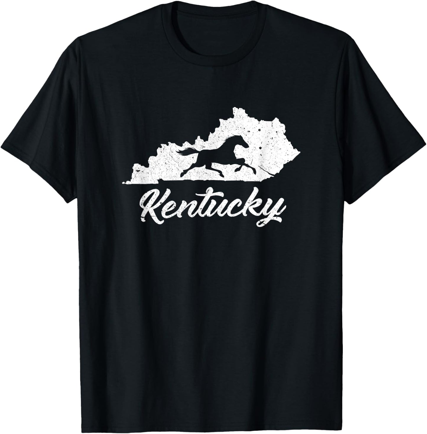 Kentucky Horse Park T Shirt I Map State Horse Racing T-Shirt - T-Shirt | Black