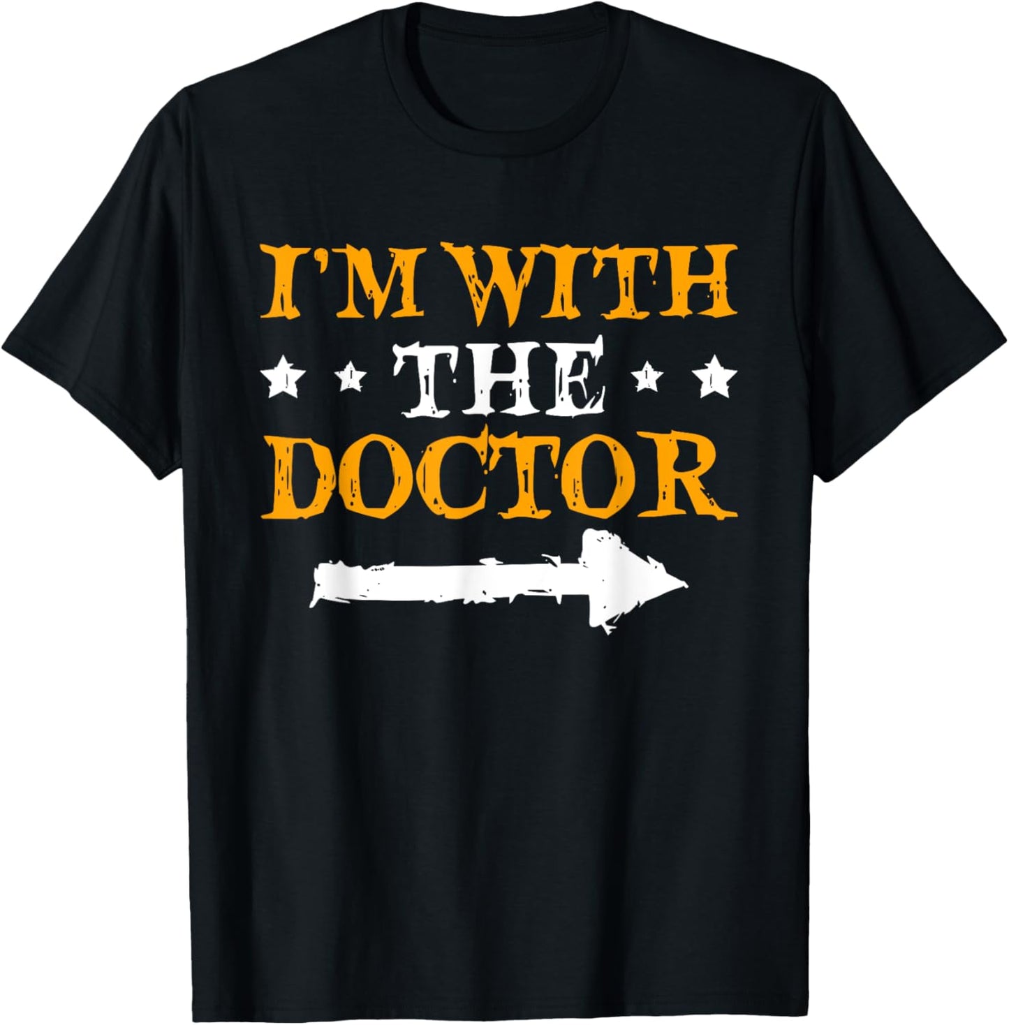 I'm With The Doctor Funny Couple Halloween T-Shirt - T-Shirt | Black