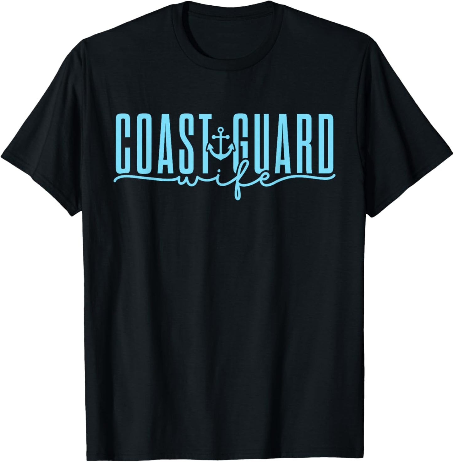 Proud Coastie Coast Guard Wife T-Shirt - T-Shirt | Black