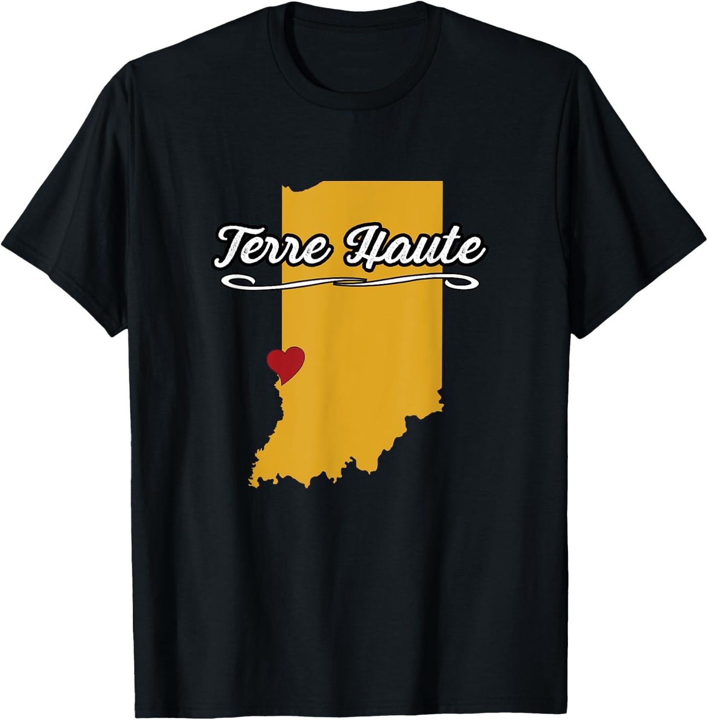 City of Terre Haute Indiana | Hoosier Novelty Merch Gift T-Shirt - T-Shirt | Black