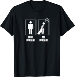 Your Husband My Husband Wife Funny Dog Trainer Women T-Shirt - T-Shirt | Black