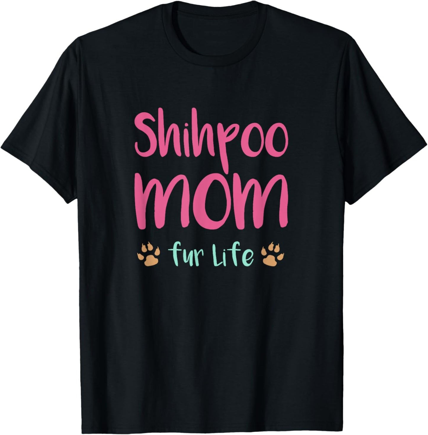 Shihpoo Mom Shih Tzu Poodle Mom T-Shirt - T-Shirt | Black
