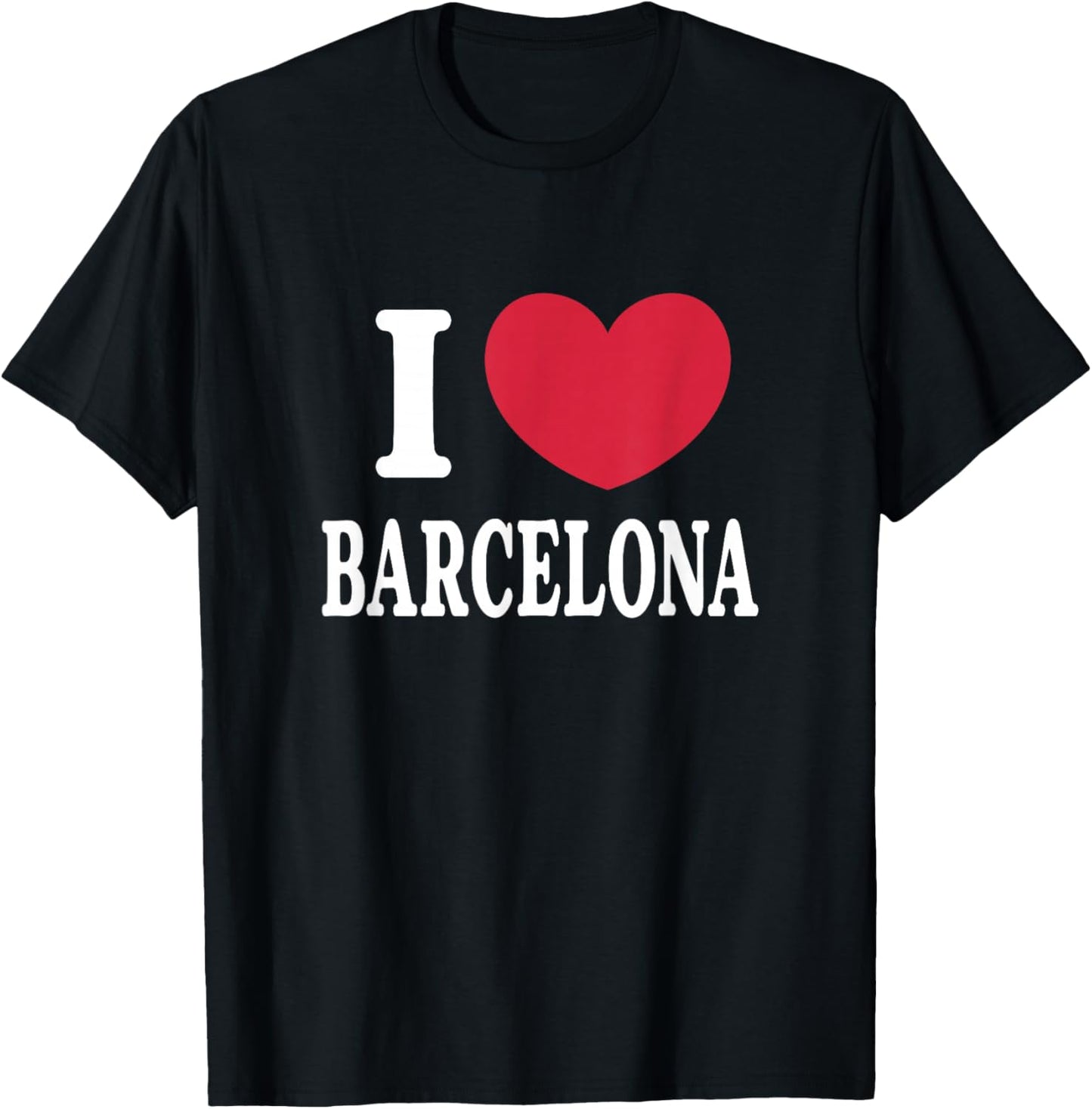 I Love Barcelona , Black, S T-Shirt - T-Shirt | Black