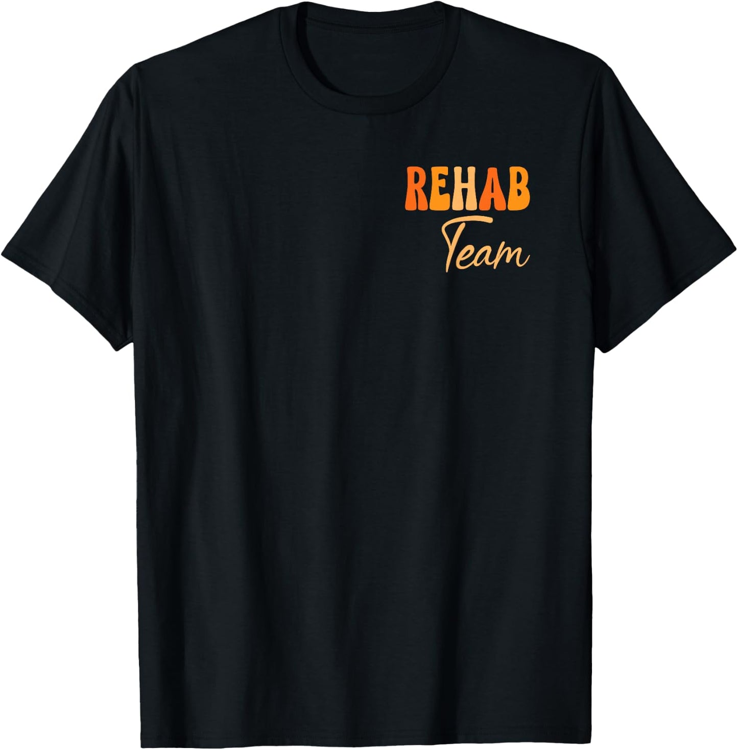 Groovy Rehab Team Pocket Rehabilitation Awareness Week T-Shirt - T-Shirt | Black
