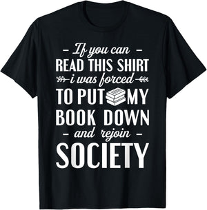 If You Can Read This Book Lover Bookworm Reader Reading Small T-Shirt - T-Shirt | Black