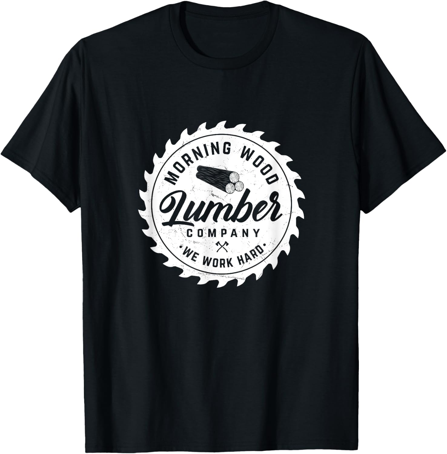 Retro Morning Lumber Company Camping Woodman T-Shirt - T-Shirt | Black