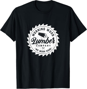 Retro Morning Lumber Company Camping Woodman T-Shirt - T-Shirt | Black