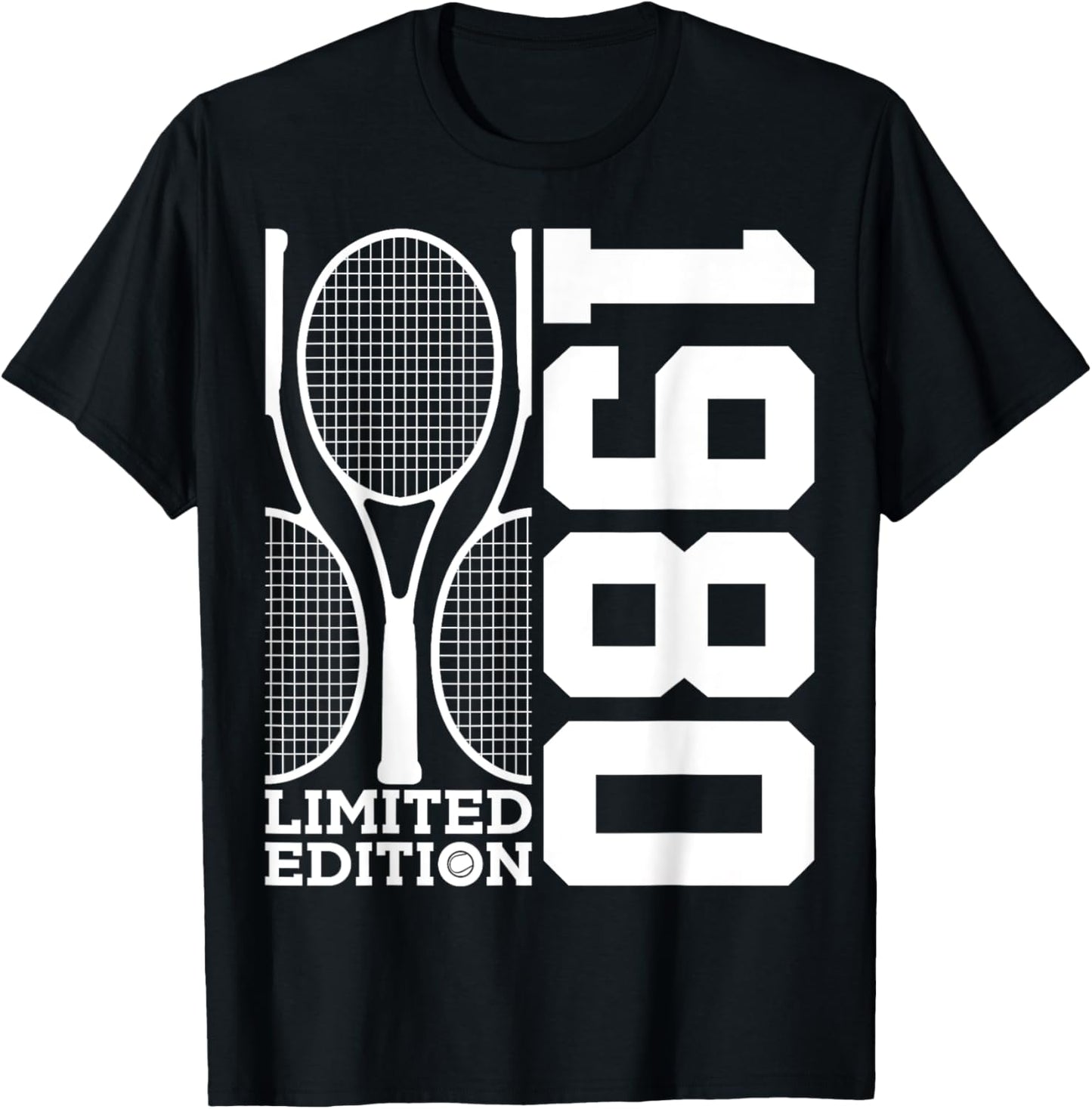 45th BIRTHDAY TENNIS LIMITED EDITION 1980 T-Shirt - T-Shirt | Black