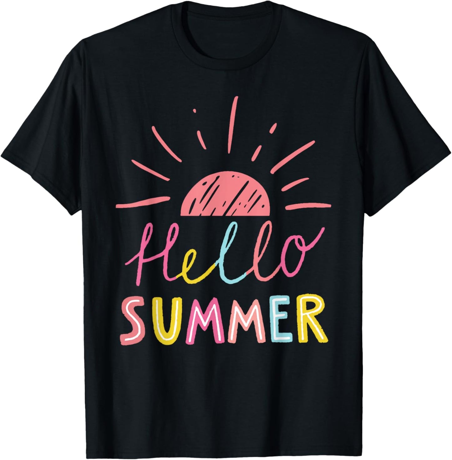 Hello Summer End of School Year Teacher Shirts Kid T-Shirt - T-Shirt | Black