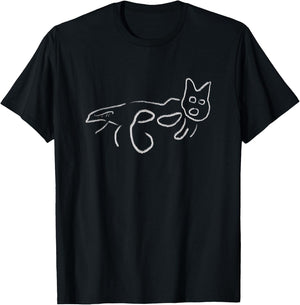 Nasca Lines Cat Peru Archaeologist Souvenir Nazca Lines T-Shirt - T-Shirt | Black