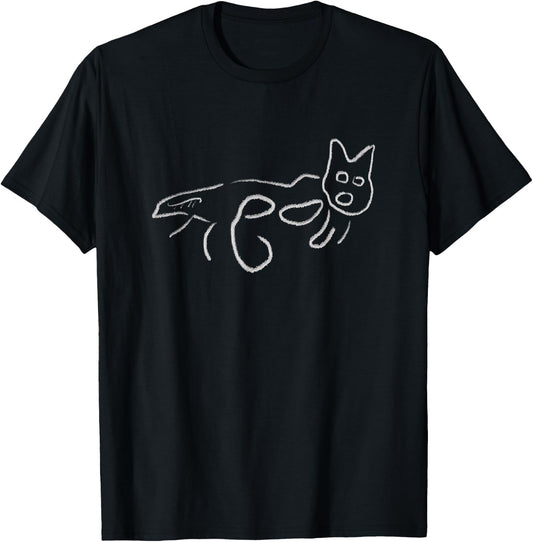 Nasca Lines Cat Peru Archaeologist Souvenir Nazca Lines T-Shirt - T-Shirt | Black