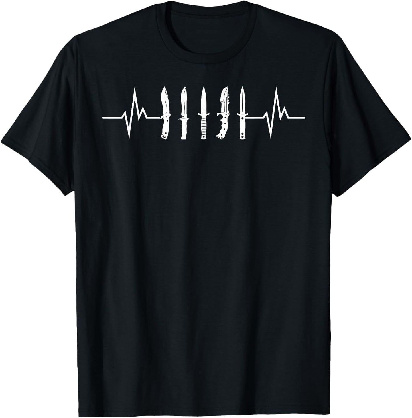 Funny Knife Gift Women Knives Collectors Makers EKG T-Shirt - T-Shirt | Black