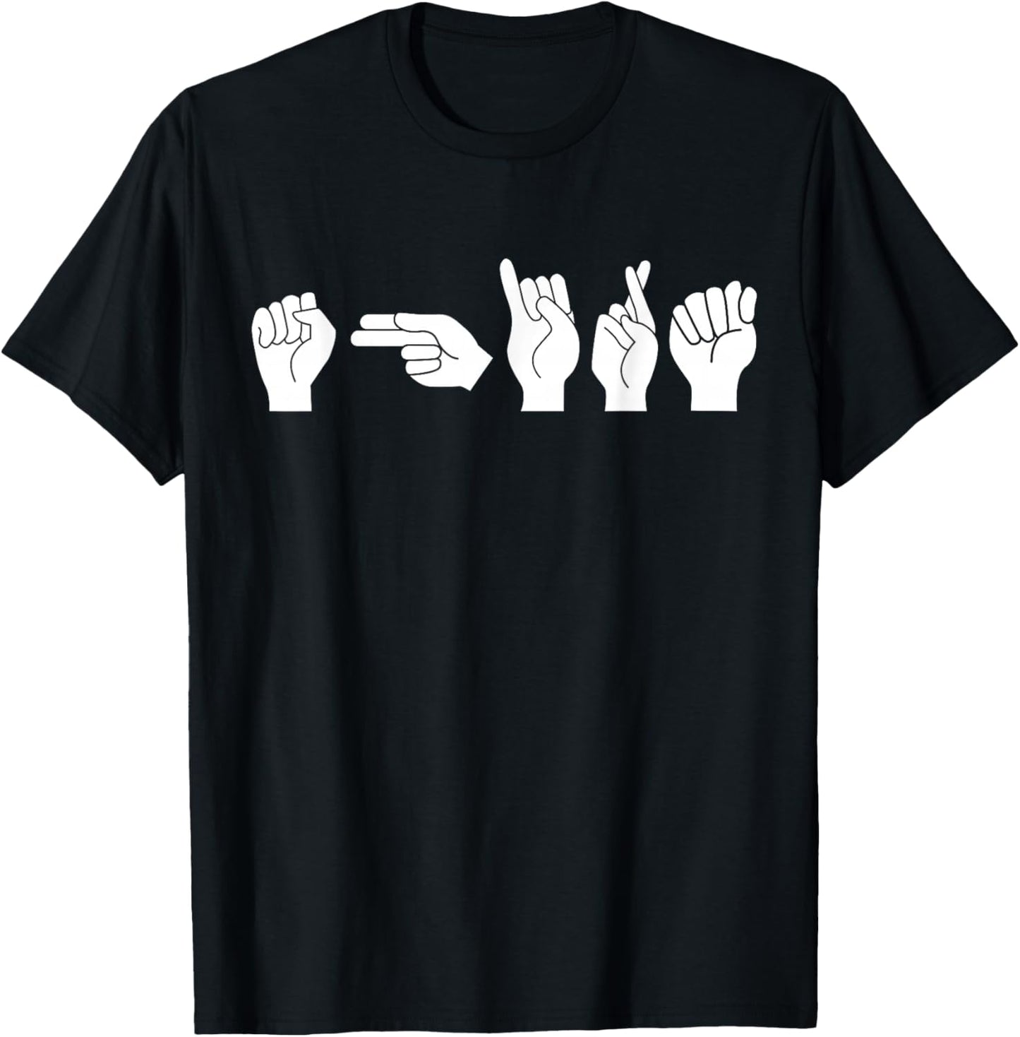 Funny ASL American Sign Language T-Shirt - T-Shirt | Black