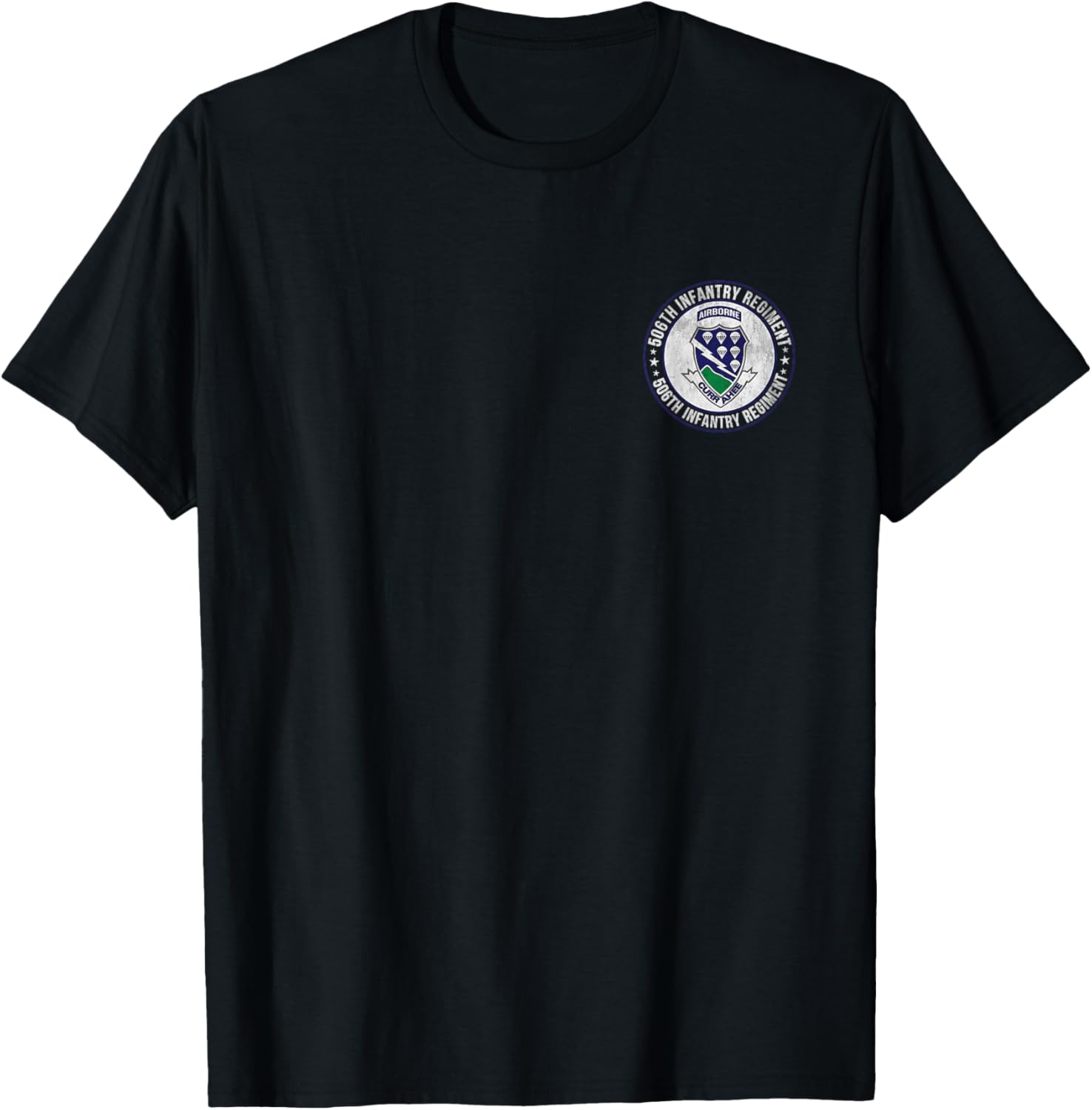 506th Infantry Regiment Military Veterans Day Father Day T-Shirt - T-Shirt | Black