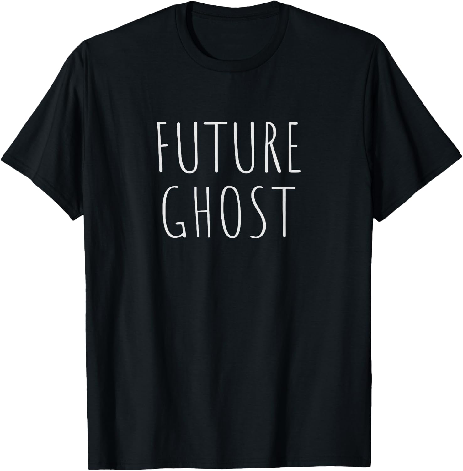 Simple Sarcastic Gothic Phrase Aesthetic Co Future Ghost - Black, -Adults, Small, Short Sleeve, , Classic Fit, Halloween, Christmas T-Shirt - T-Shirt | Black