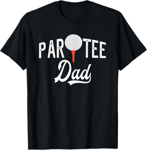 Par Dad Funny Partee Golf Pun T-Shirt - T-Shirt | Black