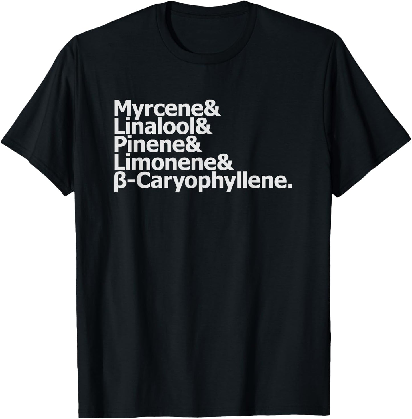 Weed Stoner Terpene Myrcene Linalool Pinene Limonene T Shirt T-Shirt - T-Shirt | Black