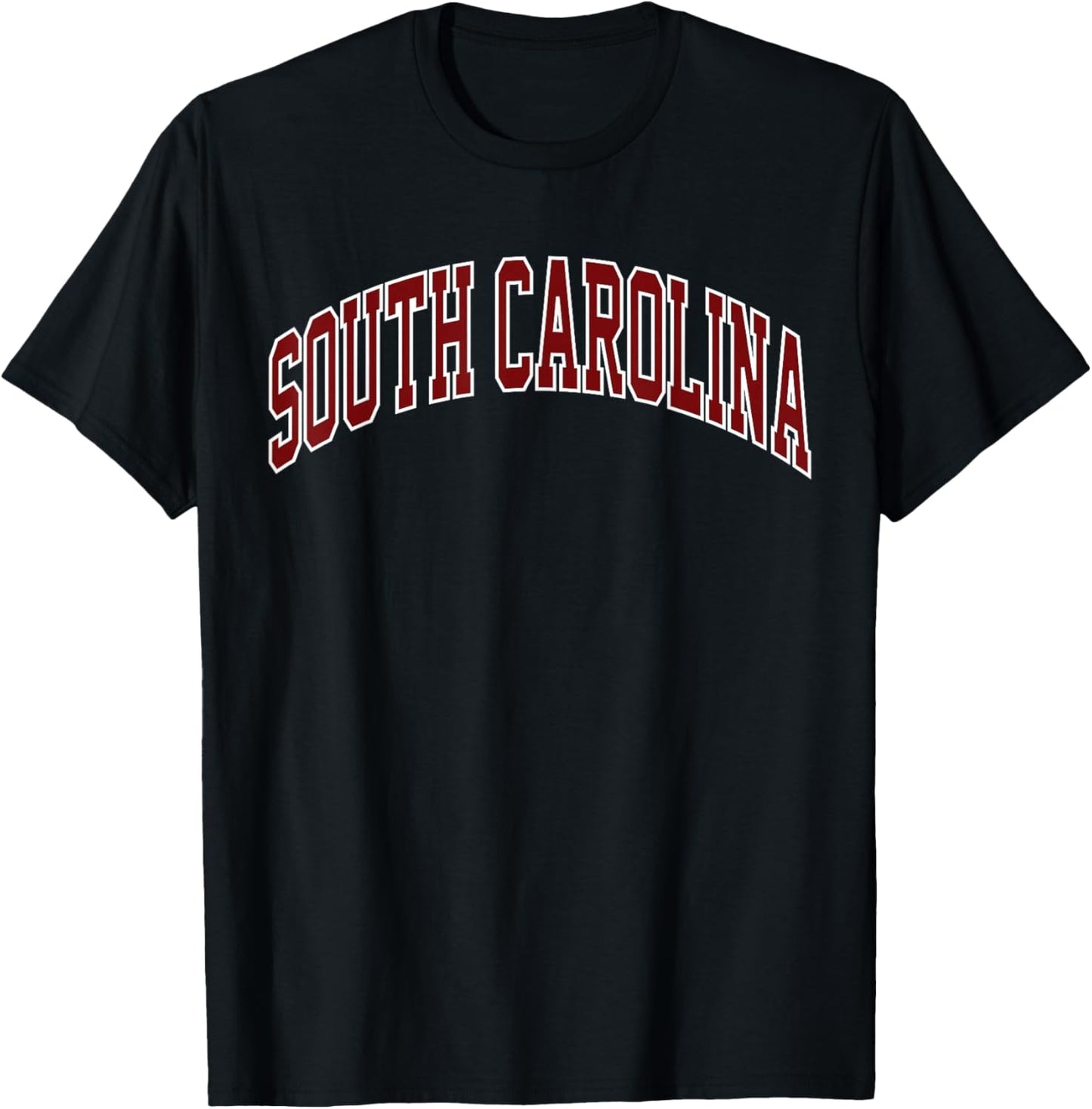 Retro South Carolina Souvenir South Carolina Red White Black T-Shirt - T-Shirt | Black
