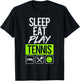 Sleep Eat Play Tennis Sports T-Shirt - T-Shirt | Black