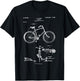 Vintage Patent Print 1900 Bicycle , Bike Shirt T-Shirt - T-Shirt | Black