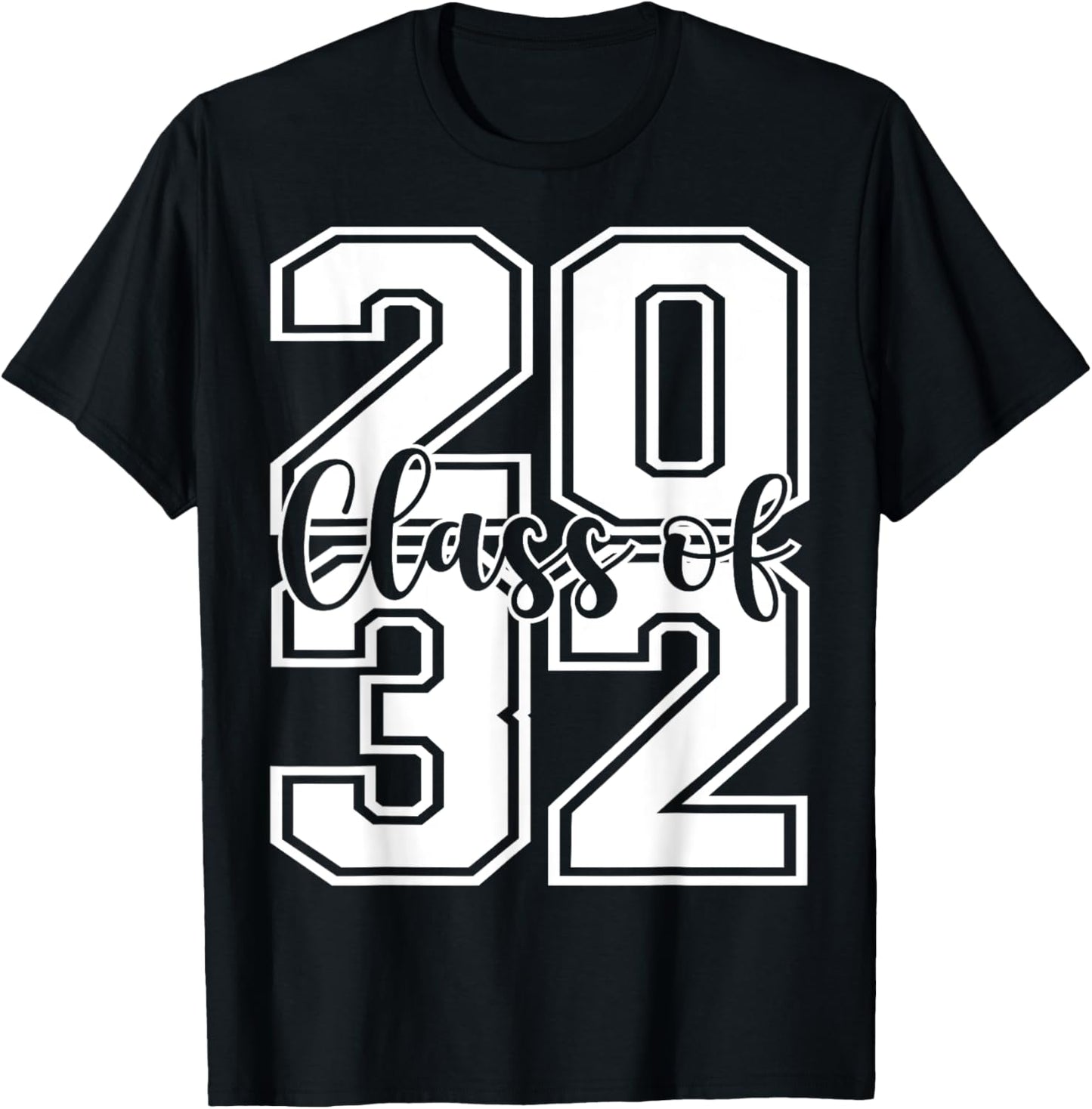 Class Of 2032 Growing Up graduate for Senior 2032 Graduation T-Shirt - T-Shirt | Black