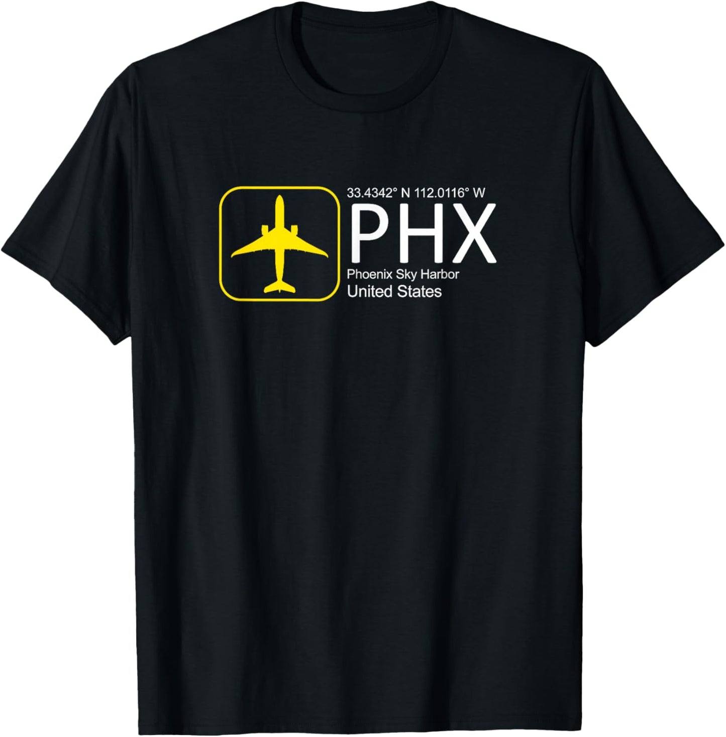 PHX Sky High Phoenix Airport Merch for Aviation Enthusiasts T-Shirt - T-Shirt | Black