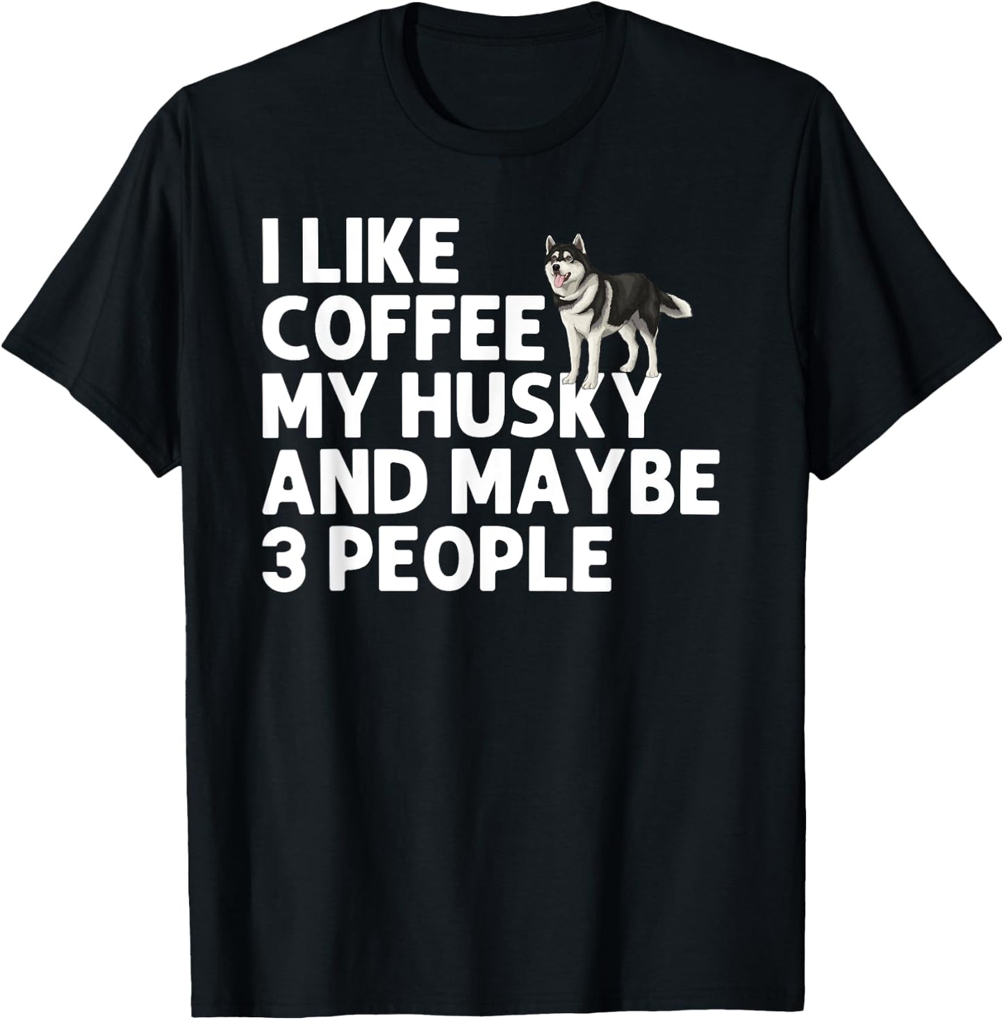 Husky Design Women Siberian Husky Dog Husky Lover T-Shirt - T-Shirt | Black